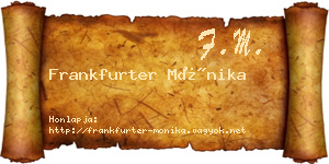 Frankfurter Mónika névjegykártya